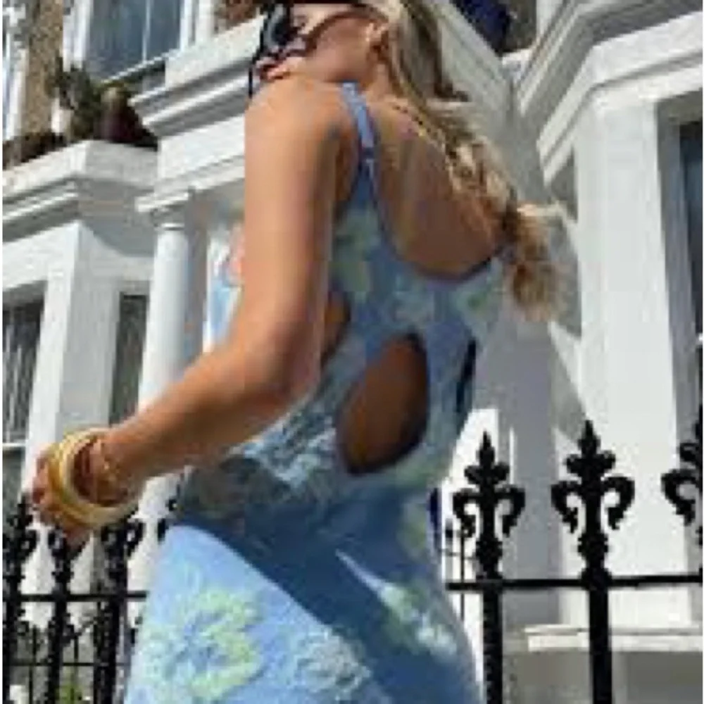 House Of Sunny Blue Crush Knit Midi Slip Dress